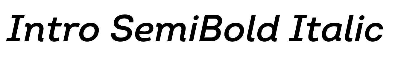 Intro SemiBold Italic